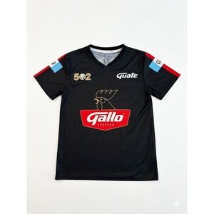 Calderon Sport Jersey Mens Black Sz M Guatemala Cerveza Gallo 2023 V-Neck Soccer